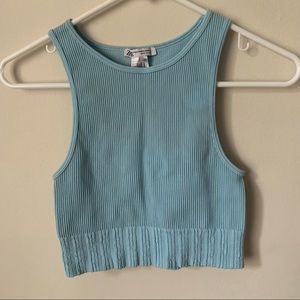 Blue zara crop top